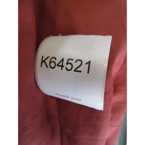 VINTAGE Laura Ashley Blazer 6 Terracotta Linen Jacket Equestrian 90s * - Picture 16 of 16